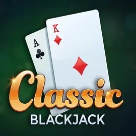 Classic Blackjack online game logo by Red Tiger Gaming on slotsdjs.com.pl