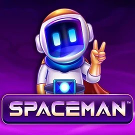 Spaceman online game logo by Pragmatic Play on slotsdjs.com.pl