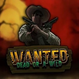 Wanted Dead or a Wild slot logo by Hacksaw Gaming at Slotsdj Casino